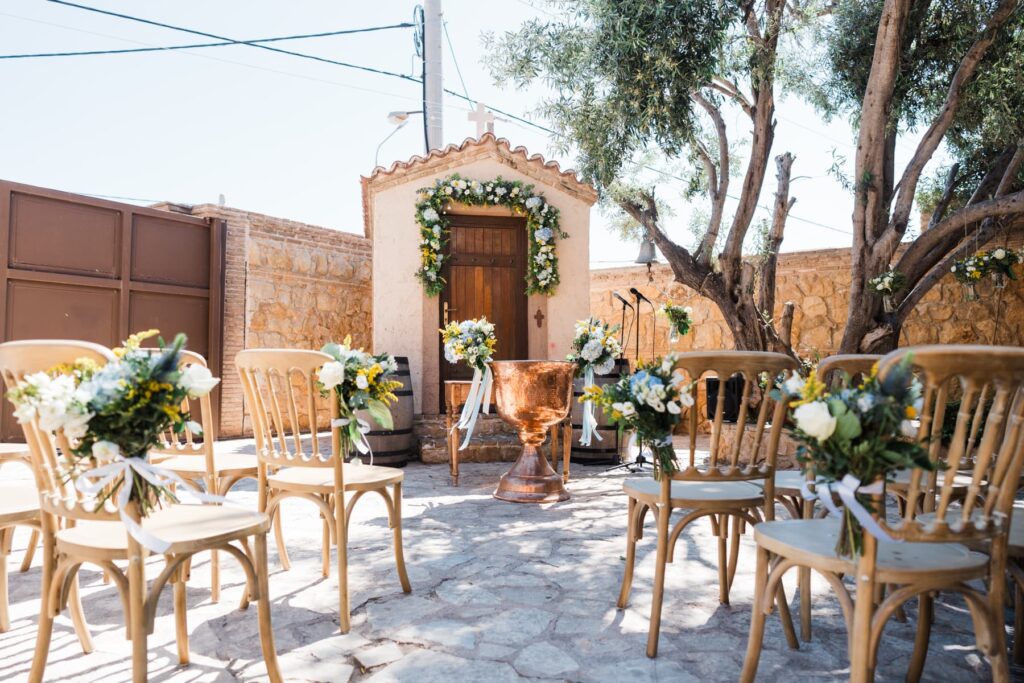 Είσοδος εκκλησίας, Βάπτιση στο Κτήμα Αμπελώνες Μάρκου στην Παιανία